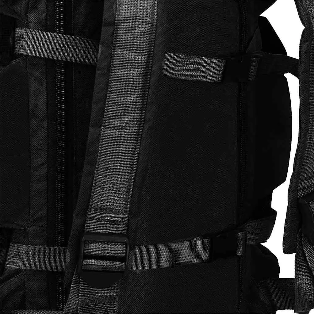 Duffel Bag Black 45L 3-in-1 Shoulder Backpack Outdoor Travel Camping