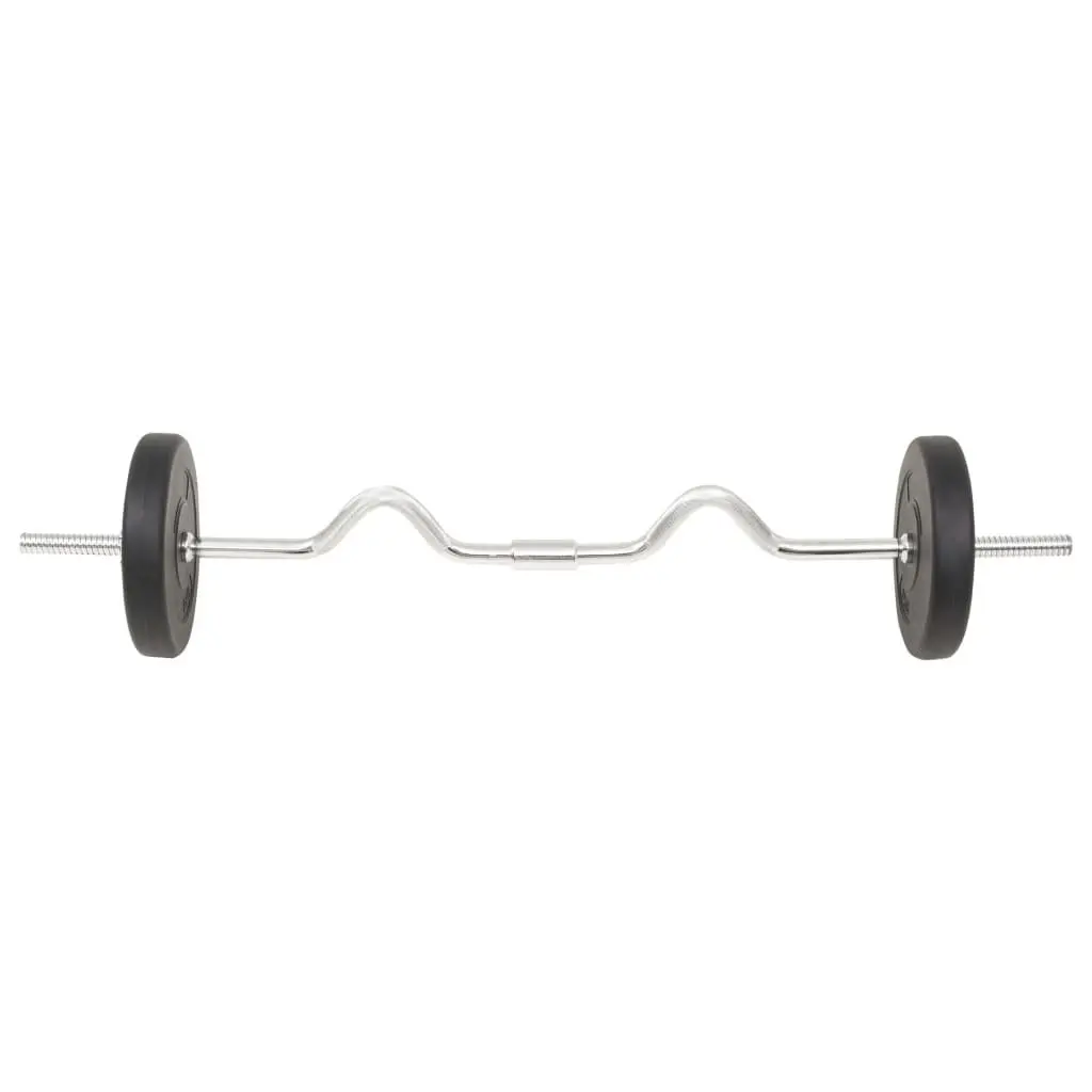 Barbell and Dumbbell Set Black 30kg Strength Training Equipment