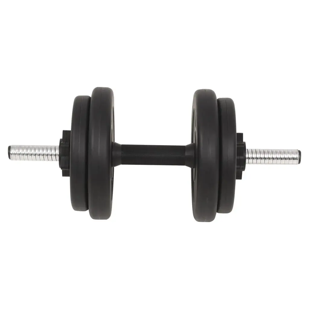 Barbell and Dumbbell Set Black 30kg Strength Training Equipment