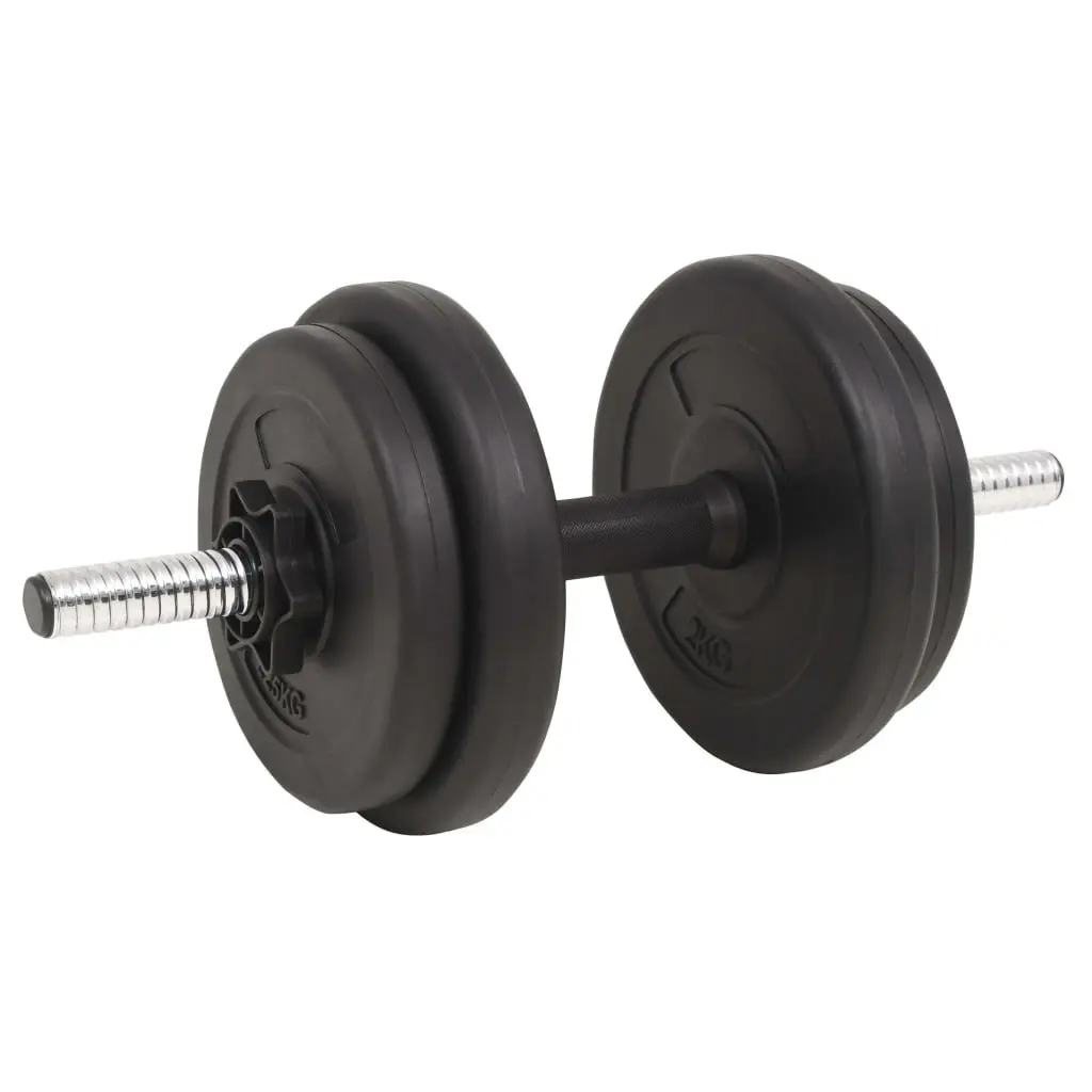 Barbell and Dumbbell Set Black 30kg Strength Training Equipment