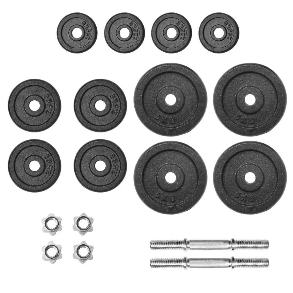 Dumbbell Set Cast Iron 40kg Home Gym Strength Training Variable Weight Selection