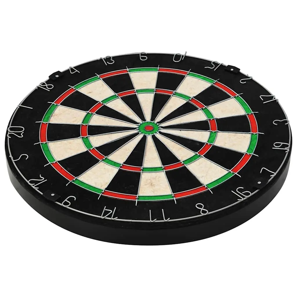 Dartboard Set Sisal MDF Cabinet 6 Steel Tip Darts Indoor Game