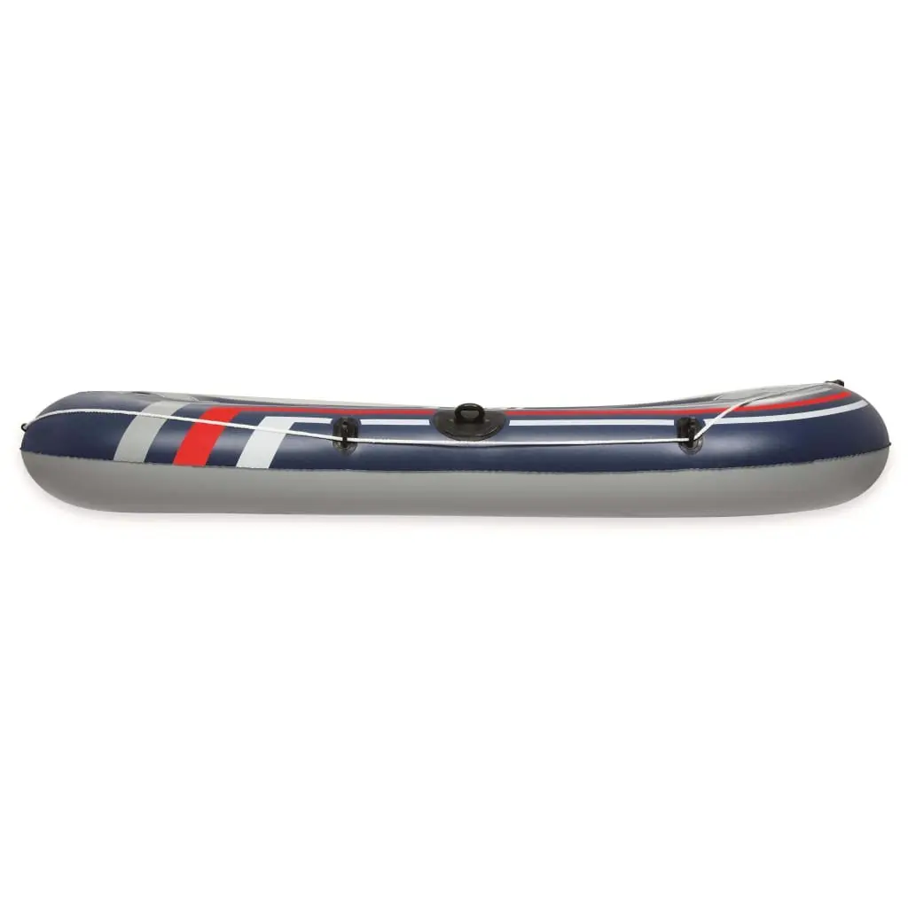 Inflatable Rowing Boat Blue 228cm Recreational 3 Air Chambers Inflatable Floor Grab Cord