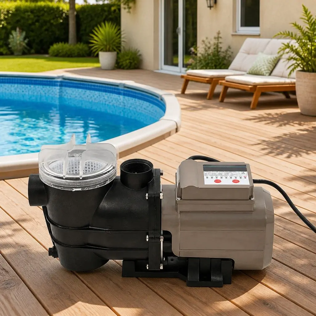 Pool Pump Black 0.25 HP 8000 L/h Above Ground Swimming Circulation System