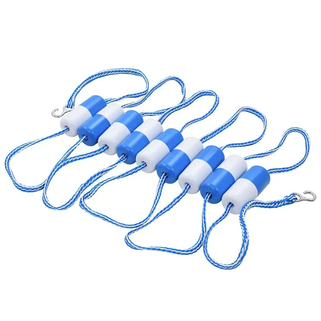 Swimming Pool Safety Divider Rope Blue and White 6m Chlorine Resistant with 9 Floats