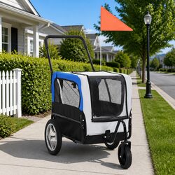 2-in-1 Pet Bike Trailer & Jogging Stroller Grey