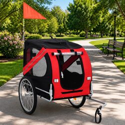 Compact Dog Bicycle Trailer with Foldable Design