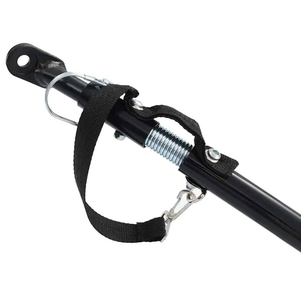 Bike Trailer Black Steel Frame Two-Wheeled Cargo Hauler Foldable Quick-Release Hitch