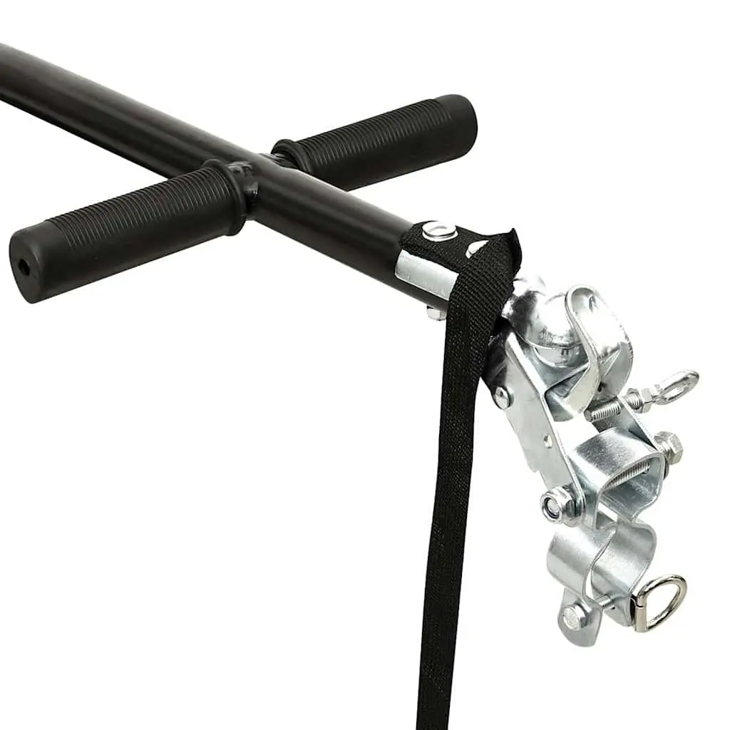 Bike Trailer Hand Wagon Black 155x60x83cm Steel Frame Heavy-Duty with Ball Coupling System and Dual Handles