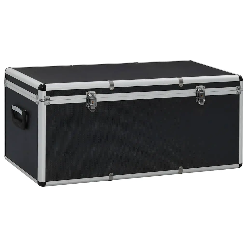 Storage Cases Set Black 3 Pieces Portable Aluminium Tool Box Carrying