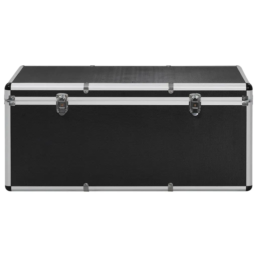 Storage Cases Set Black 3 Pieces Portable Aluminium Tool Box Carrying