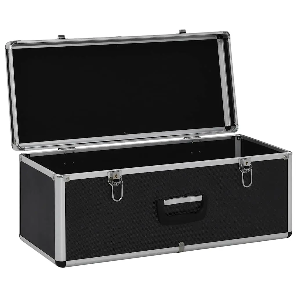 Storage Cases Set Black 3 Pieces Portable Aluminium Tool Box Carrying
