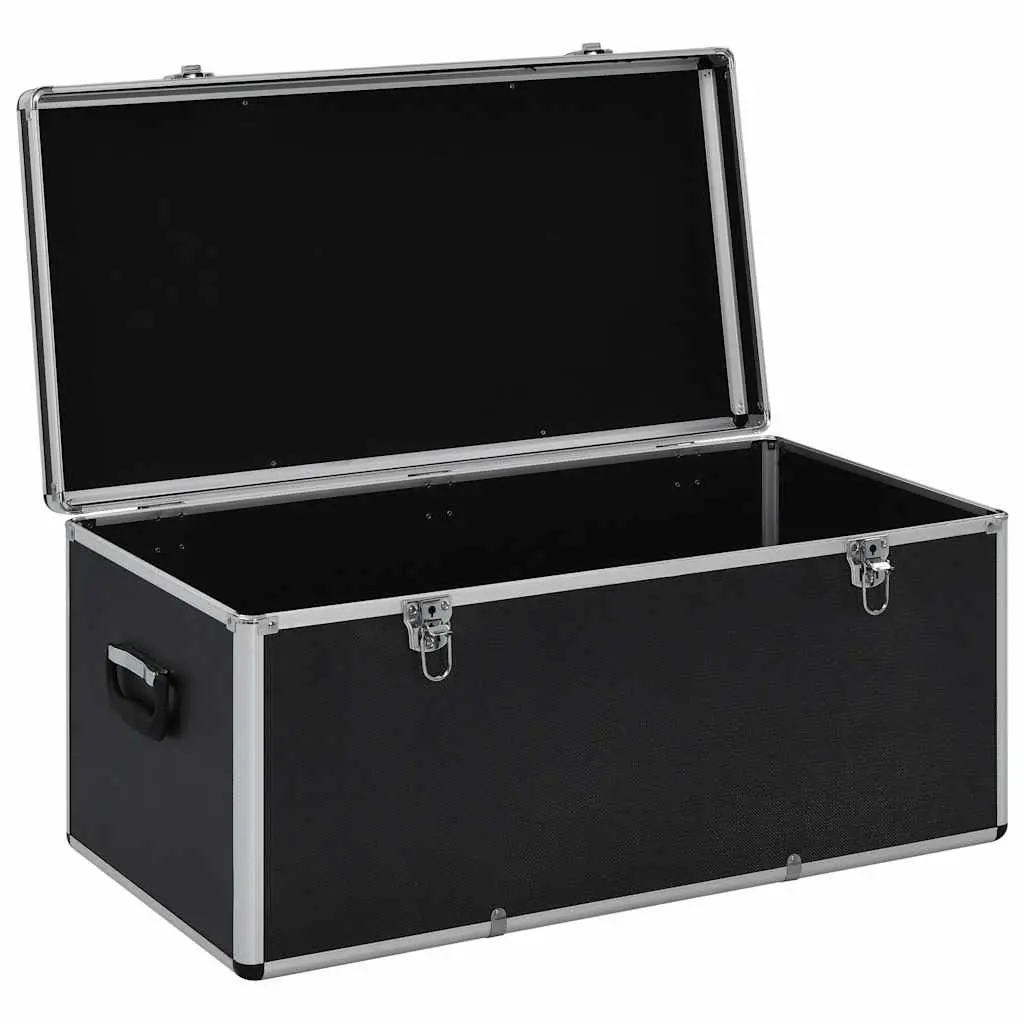 Storage Cases Set Black 3 Pieces Portable Aluminium Tool Box Carrying