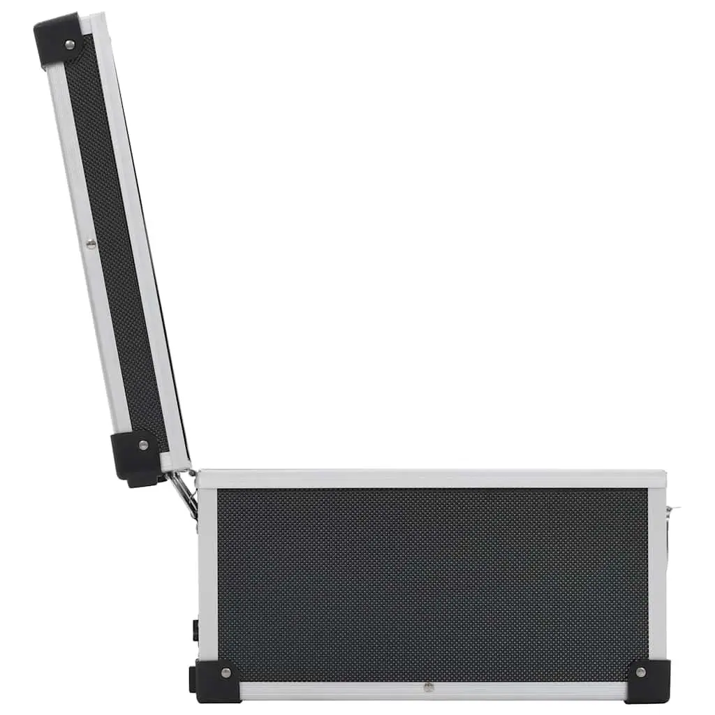 CD Case for 60 CDs Black Storage Organiser with Aluminium Trim and Lock Keys