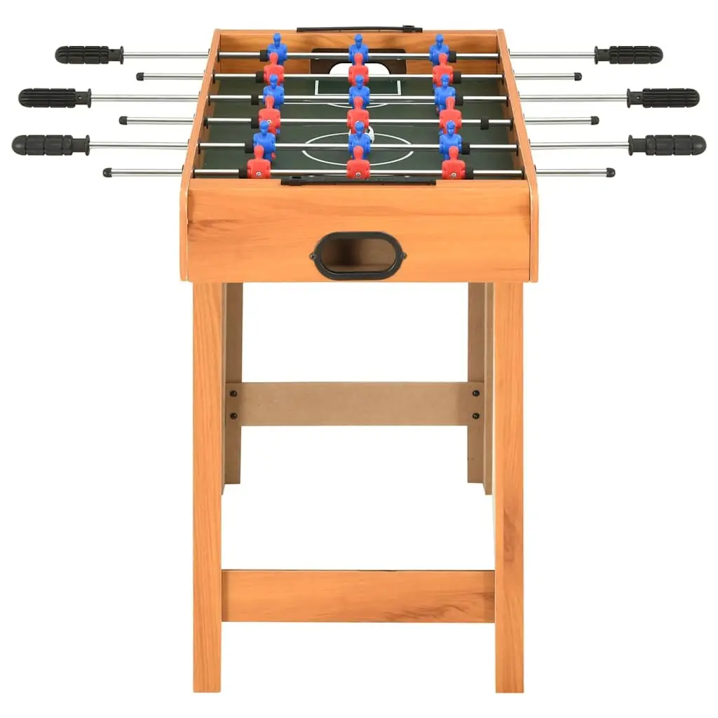 Foosball Table Brown 69x37x62cm Compact Indoor Game Room with 6 Rows of Players