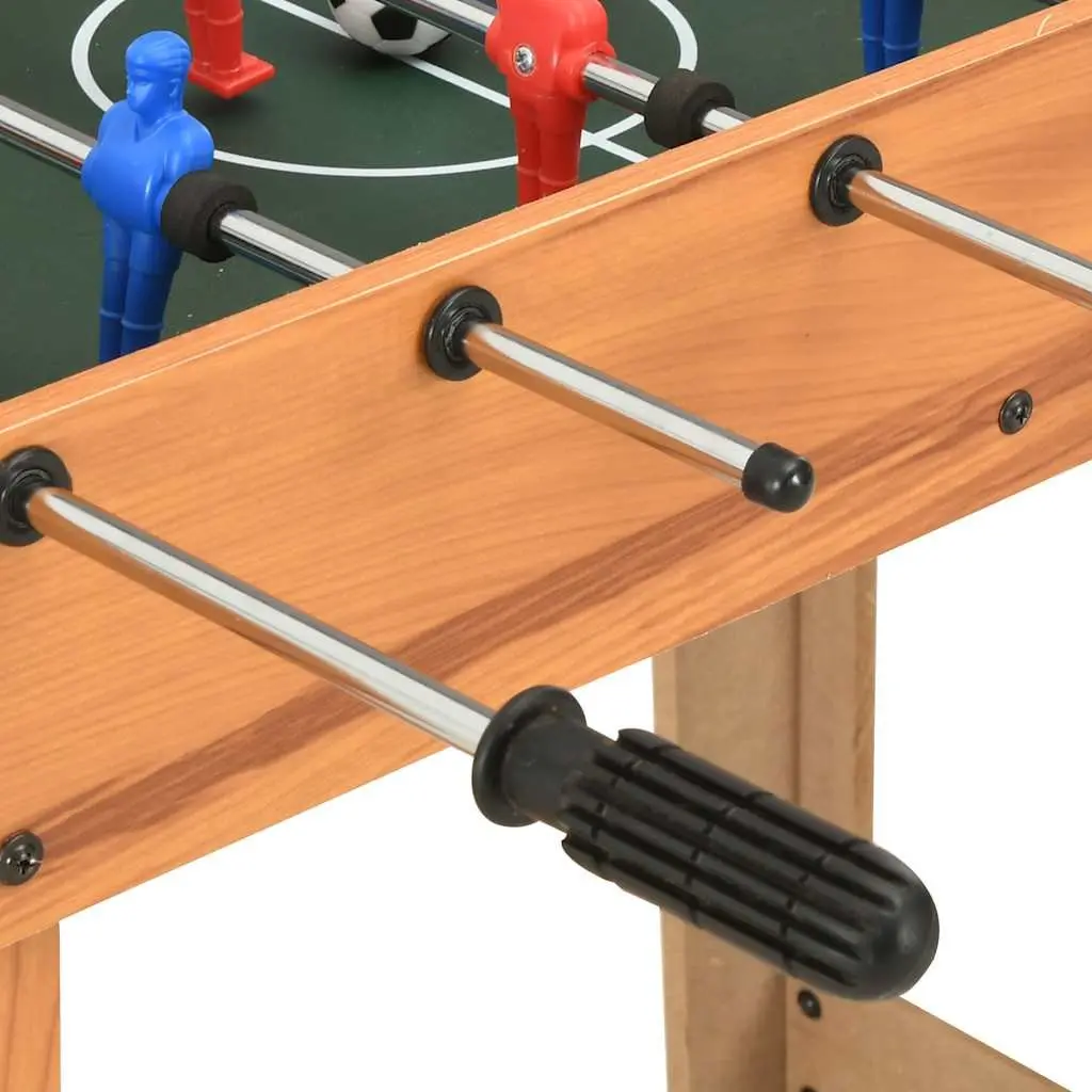 Foosball Table Brown 69x37x62cm Compact Indoor Game Room with 6 Rows of Players