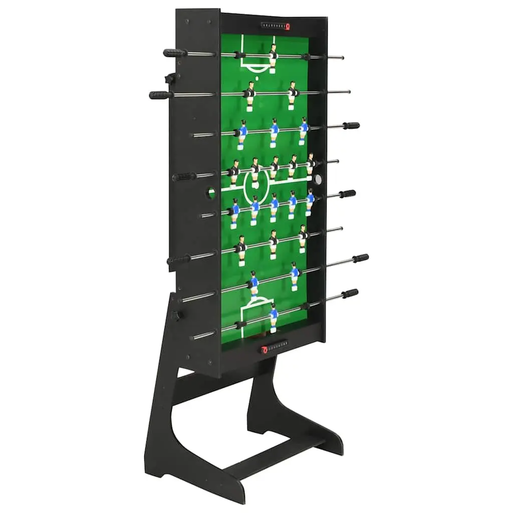 Foosball Table Black 121cm Folding Indoor Game Room Sturdy MDF Construction