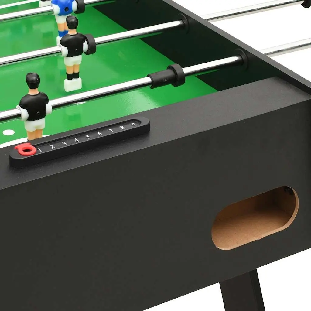Foosball Table Black 121cm Folding Indoor Game Room Sturdy MDF Construction