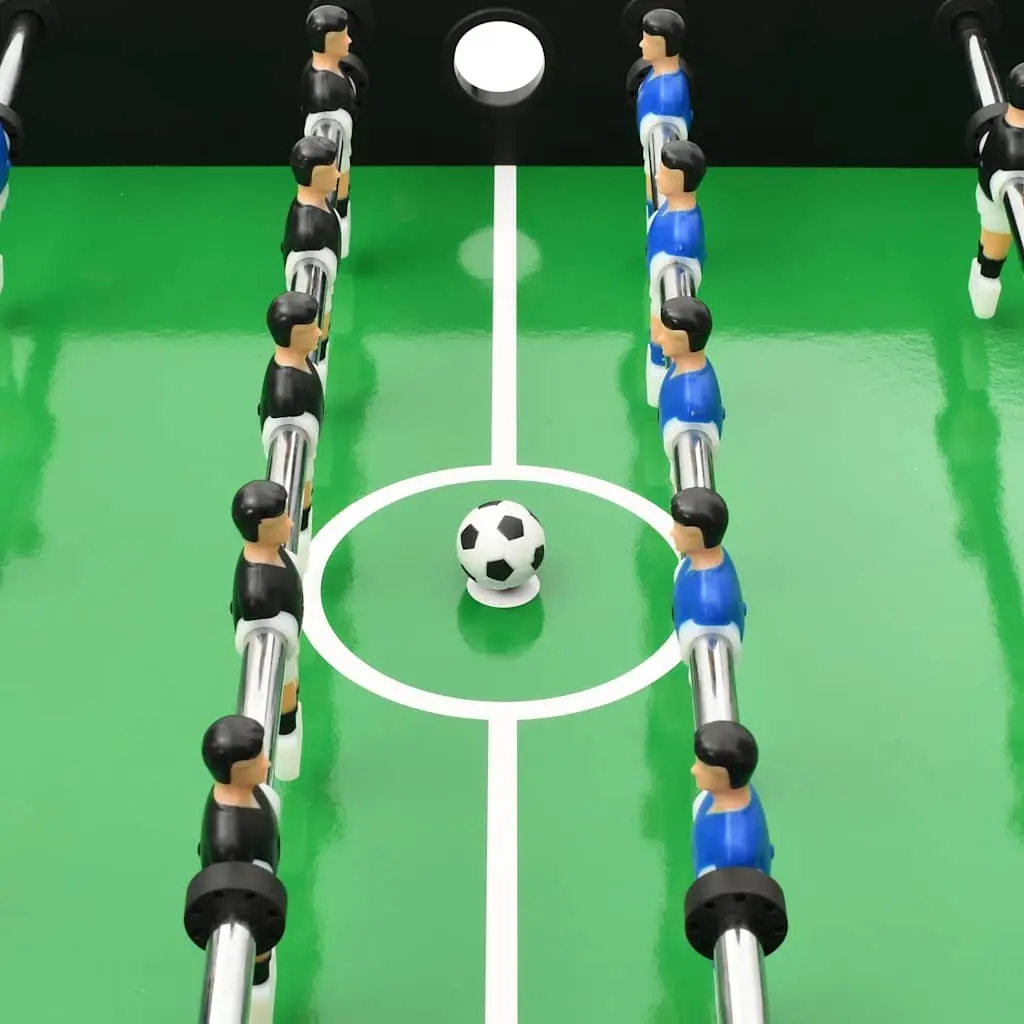 Foosball Table Black 121cm Folding Indoor Game Room Sturdy MDF Construction
