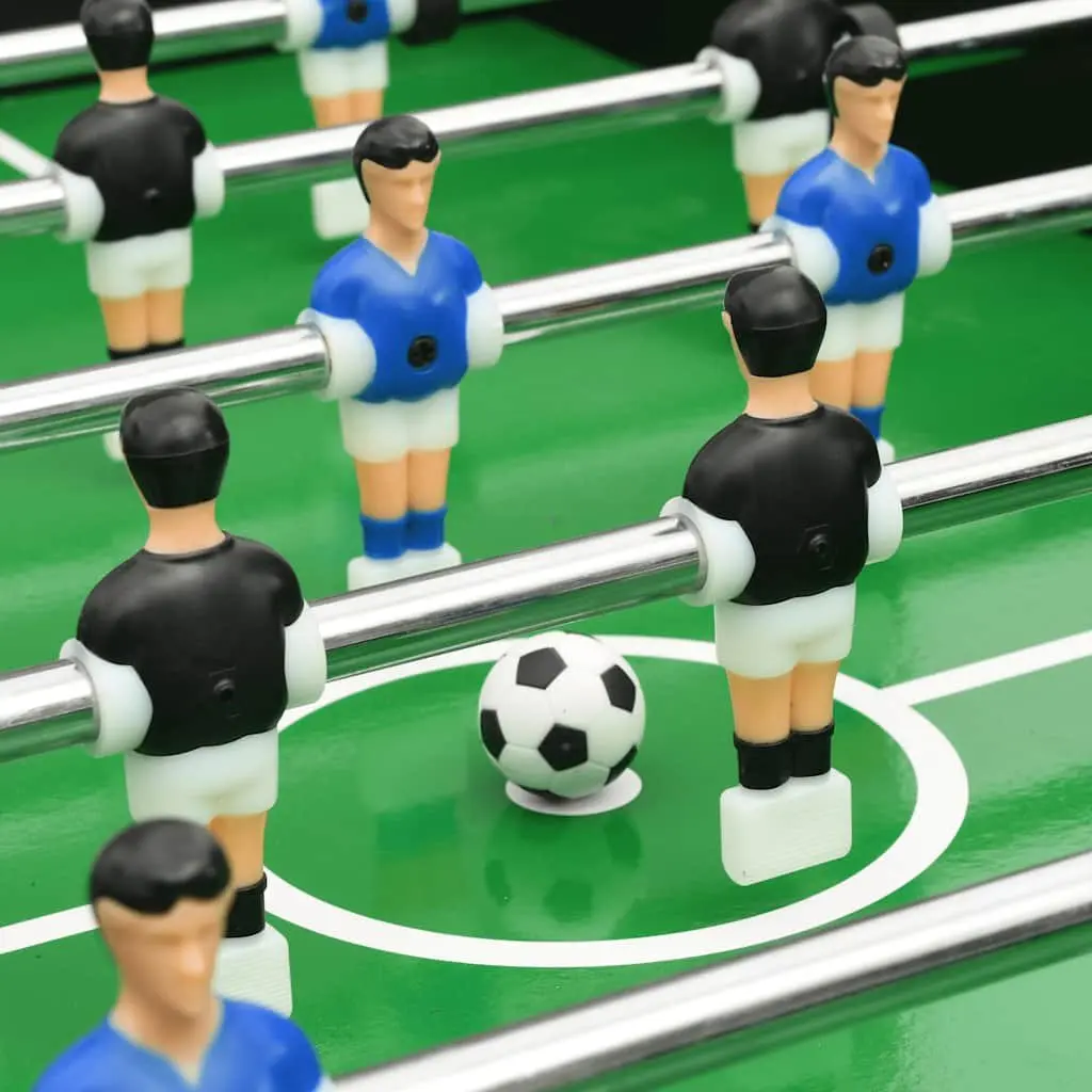 Foosball Table Black 121cm Folding Indoor Game Room Sturdy MDF Construction