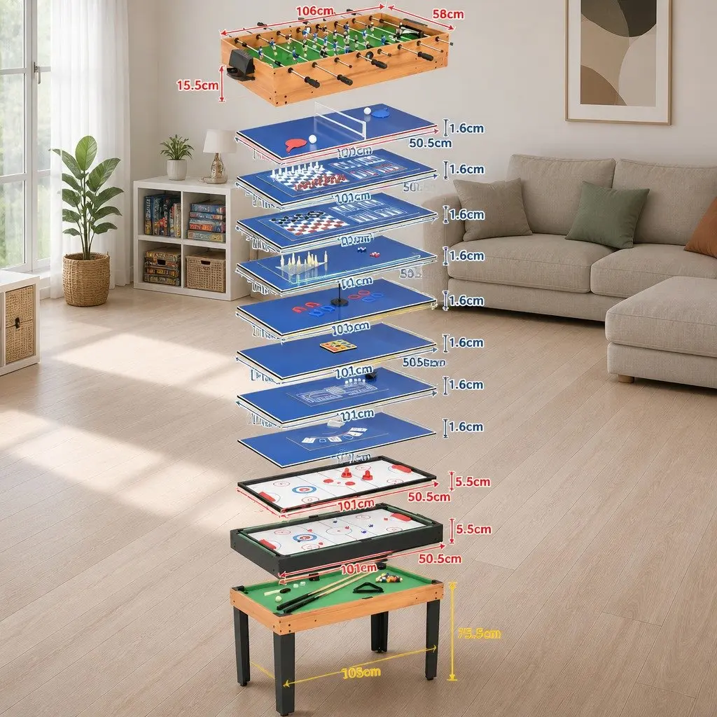 15-in-1 Game Table for Endless Fun