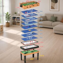 Compact 15-in-1 Game Table for Endless Fun