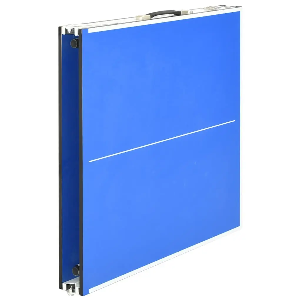 Ping Pong Table Blue 5ft Portable Indoor Compact Foldable with Net Posts
