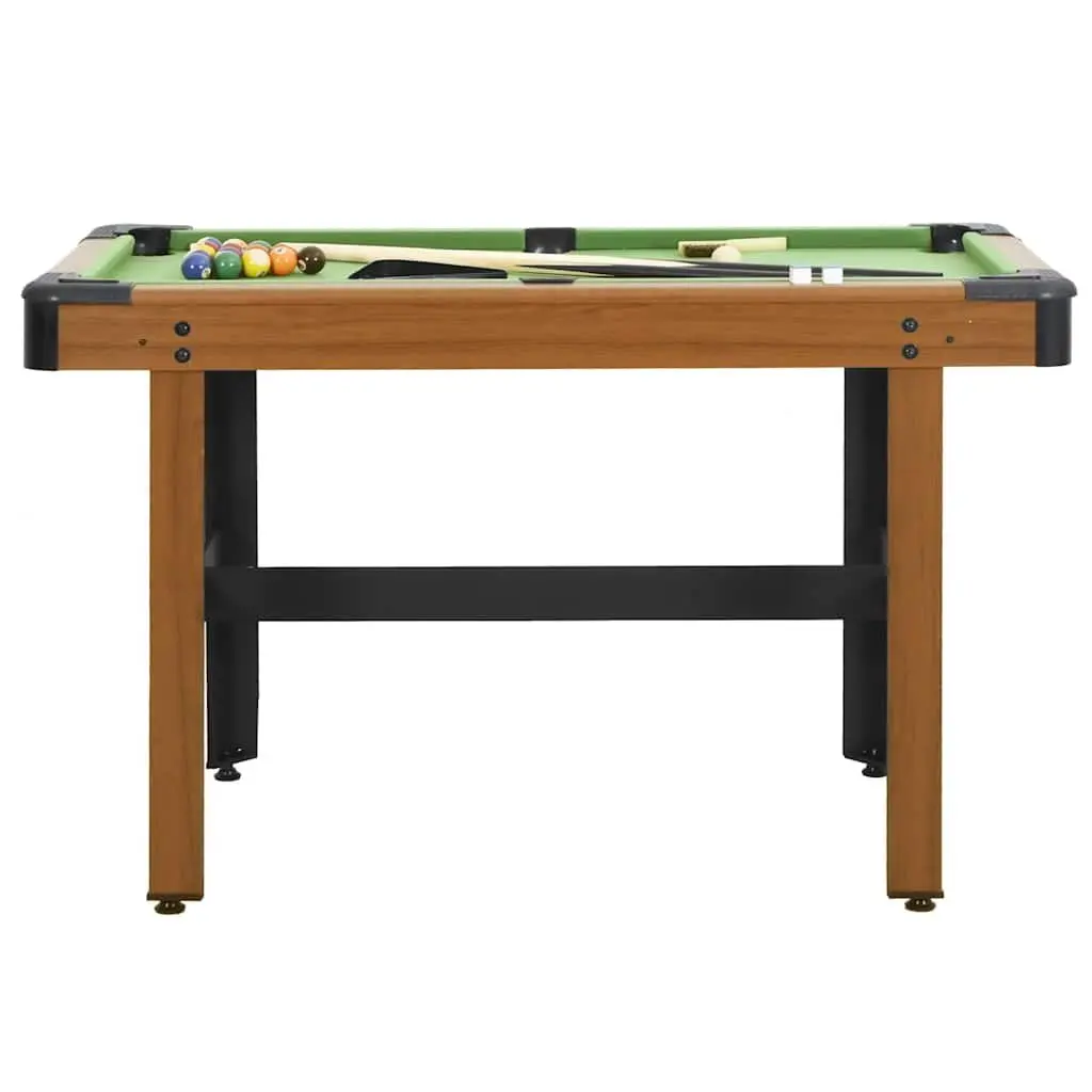 Billiard Table Brown 4 Feet Indoor Green Playing Surface with Integrated Leg Levellers