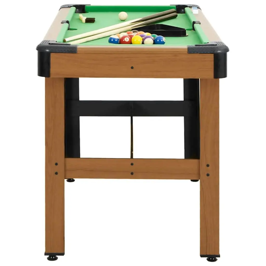 Billiard Table Brown 4 Feet Indoor Green Playing Surface with Integrated Leg Levellers