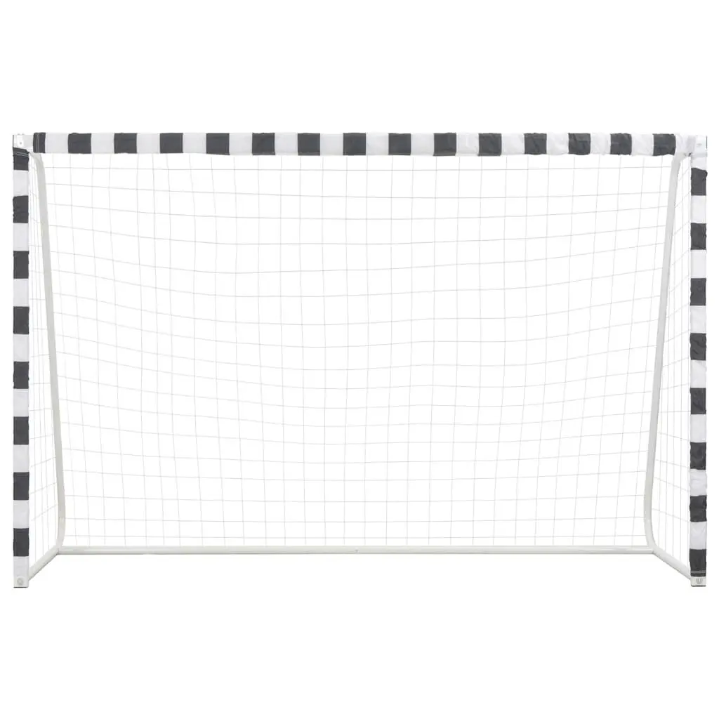 Soccer Goal White 300x200x90 cm Metal Frame for Outdoor Garden Training Playing