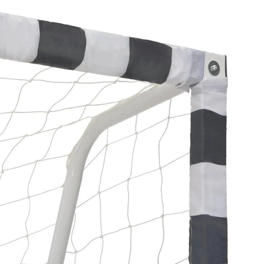 Soccer Goal White 300x200x90 cm Metal Frame for Outdoor Garden Training Playing