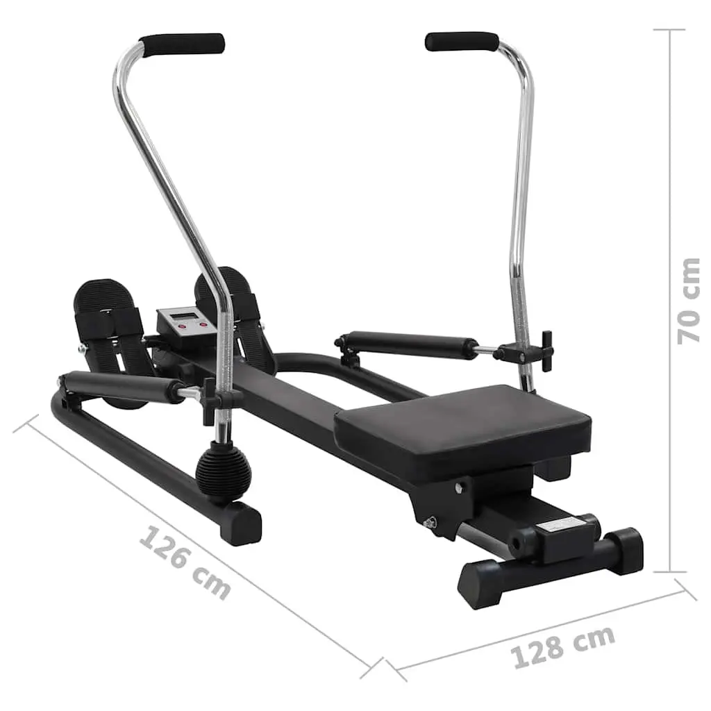 Rowing Machine 5 Level Hydraulic Resistance Home Cardio Fitness Rower Compact