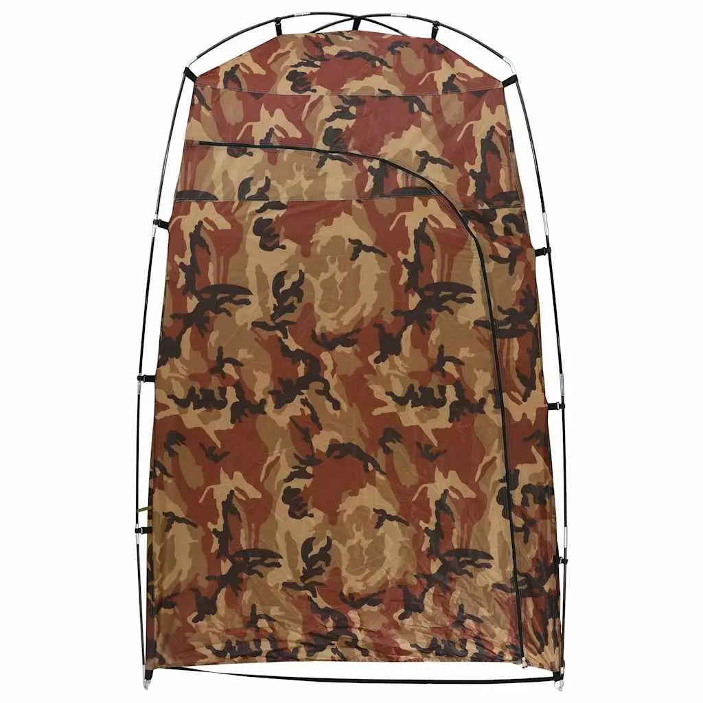 Portable Shower Privacy Tent Camouflage Fiberglass Poles Covered Roof Easy Access