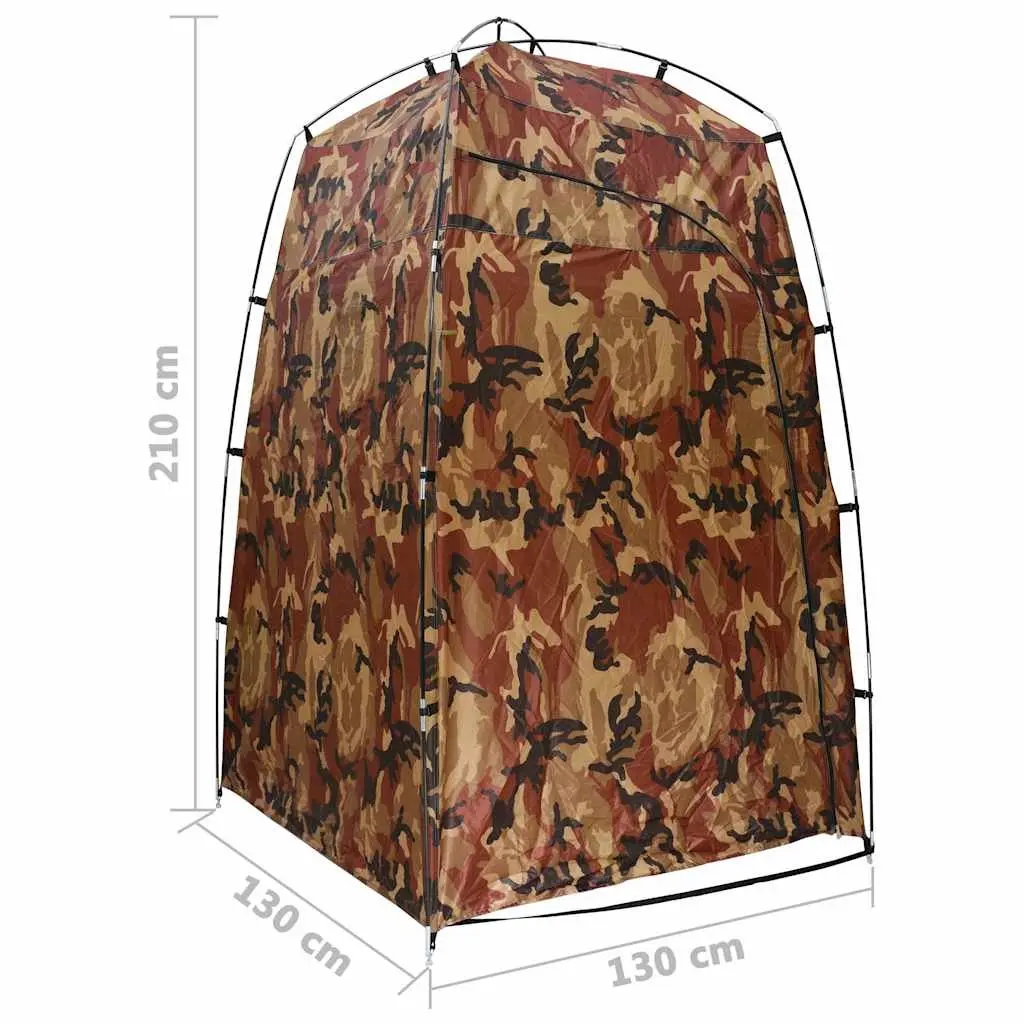 Portable Shower Privacy Tent Camouflage Fiberglass Poles Covered Roof Easy Access
