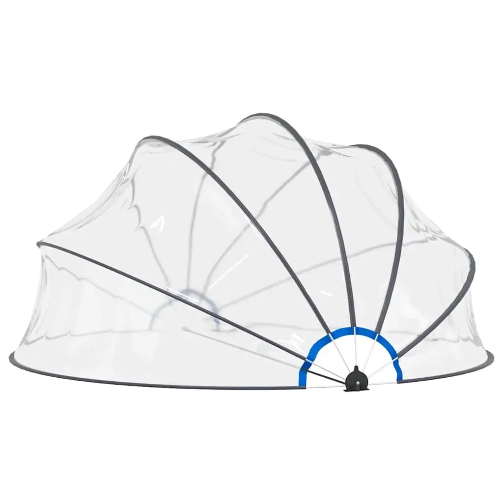Pool Dome Transparent 440x220 cm Shelter for Above Ground Swimming Pool with Easy-open Hinge Mechanism