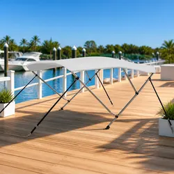 Concise 3 Bow Bimini Top: Adjustable Width and Durable