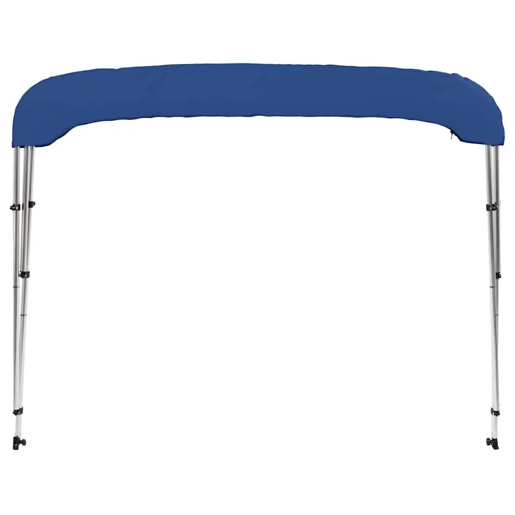 Boat Bimini Top Blue 3 Bow Frame Adjustable Width Marine Canopy Sun Shade
