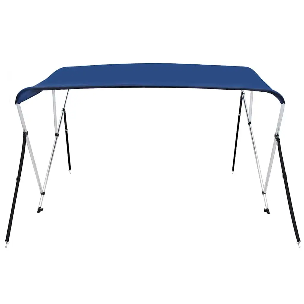 3 Bow Bimini Top Boat Canopy Blue Adjustable 185-198cm Width UV Water Resistant Polyester Fabric