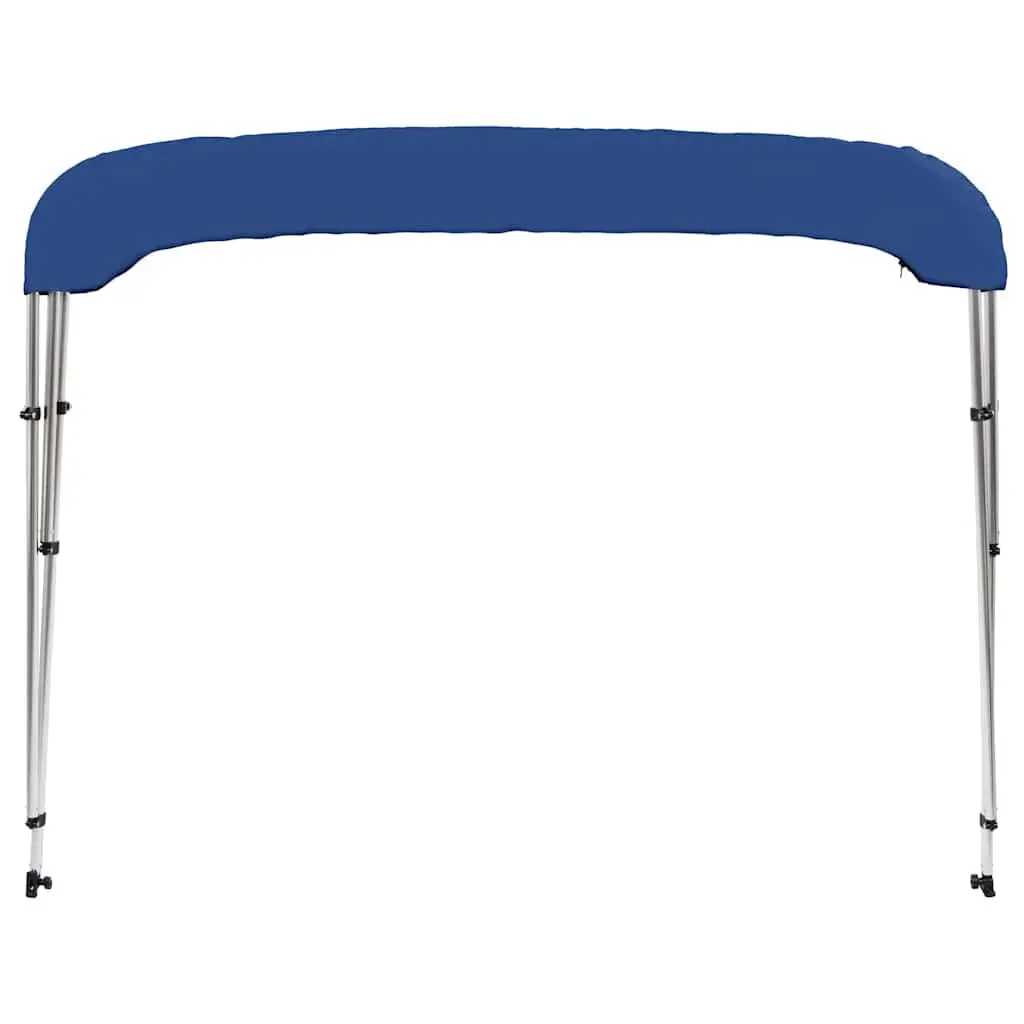 3 Bow Bimini Top Boat Canopy Blue Adjustable 185-198cm Width UV Water Resistant Polyester Fabric