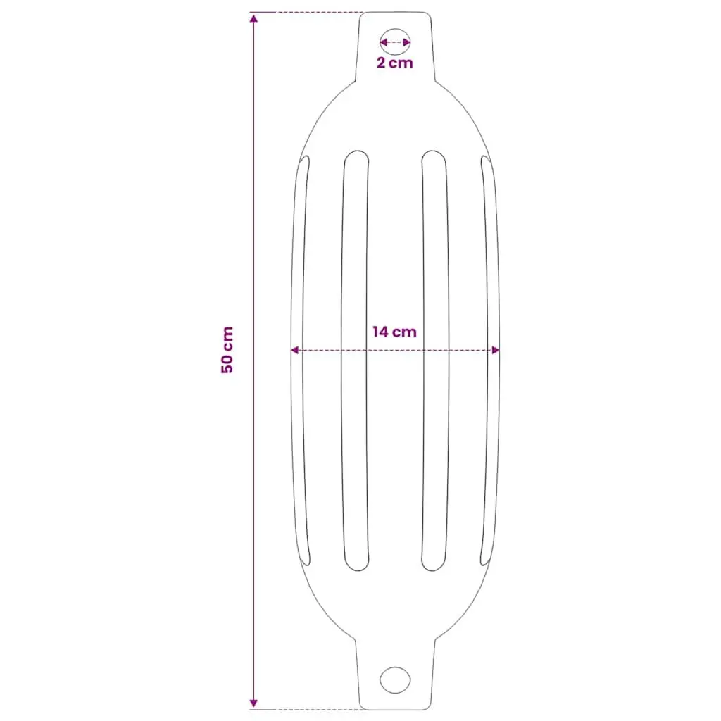 Boat Fenders White 51x14 cm Inflatable Mooring Protection Set of 4