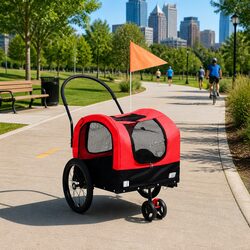 2-in-1 Pet Bike Trailer Jogging Stroller