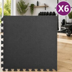 Exercise Floor Mats 6 pcs Puzzle Interlocking Gym Fitness Home Play Area