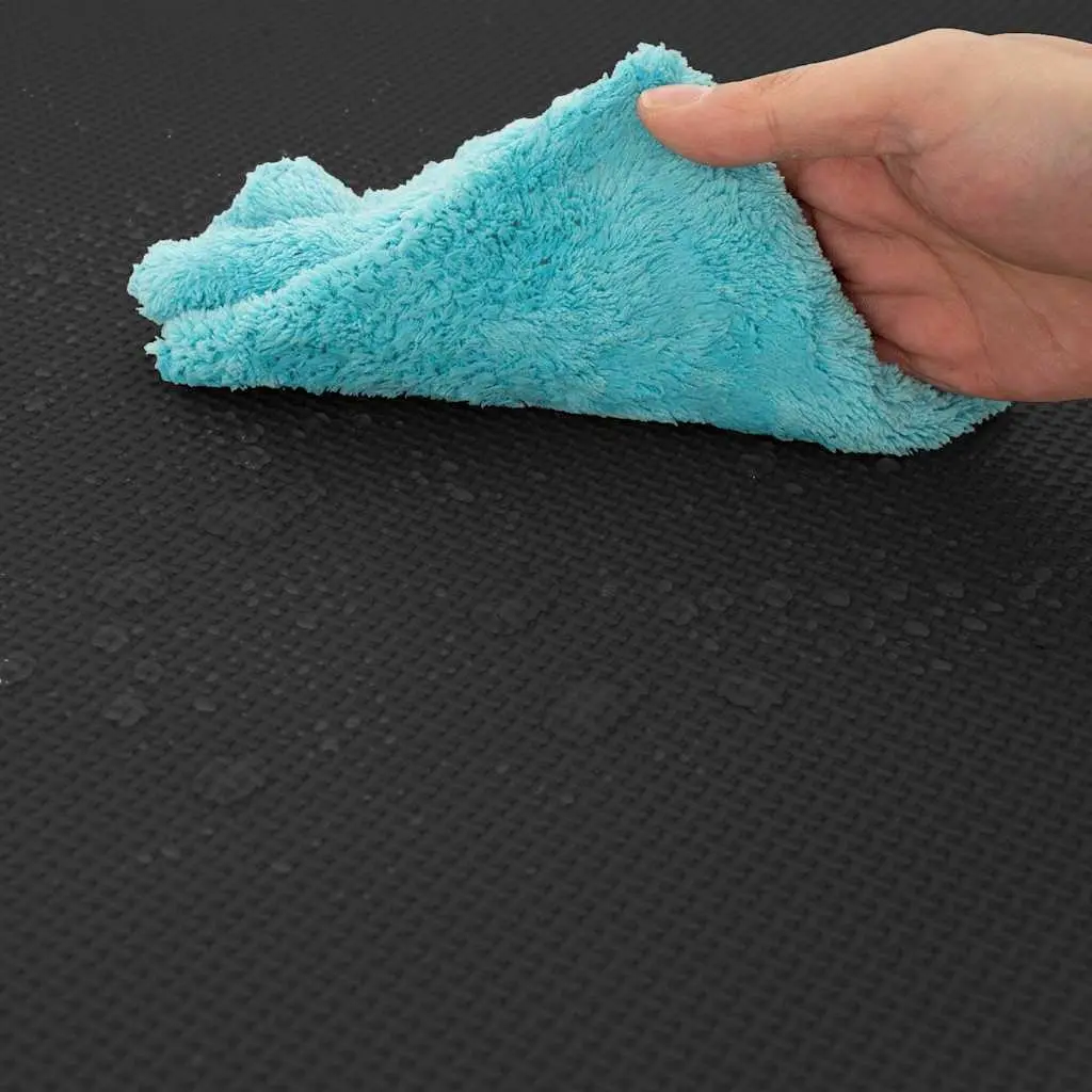 Exercise Floor Mats Black 12 Piece Interlocking Foam Padding Anti-slip Water-resistant