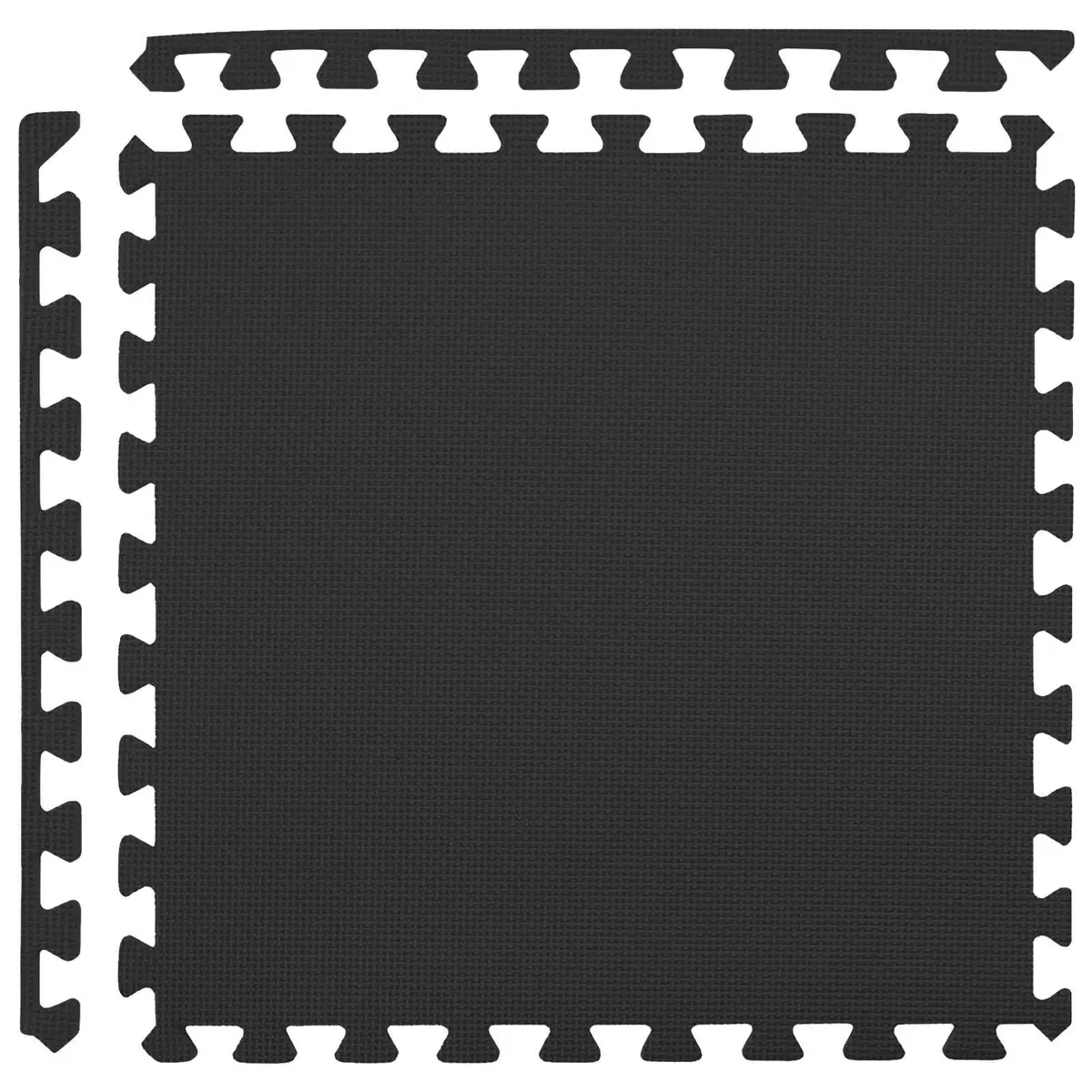 Exercise Floor Mats Black 24 Piece Interlocking EVA Foam Anti-Slip Water-Resistant