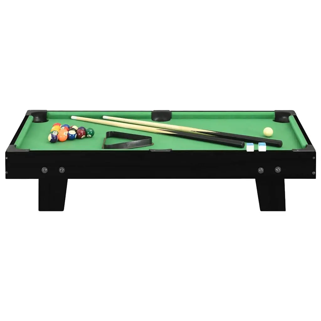 Mini Pool Table Black 92x52x19cm Portable Tabletop Billiards Game Set
