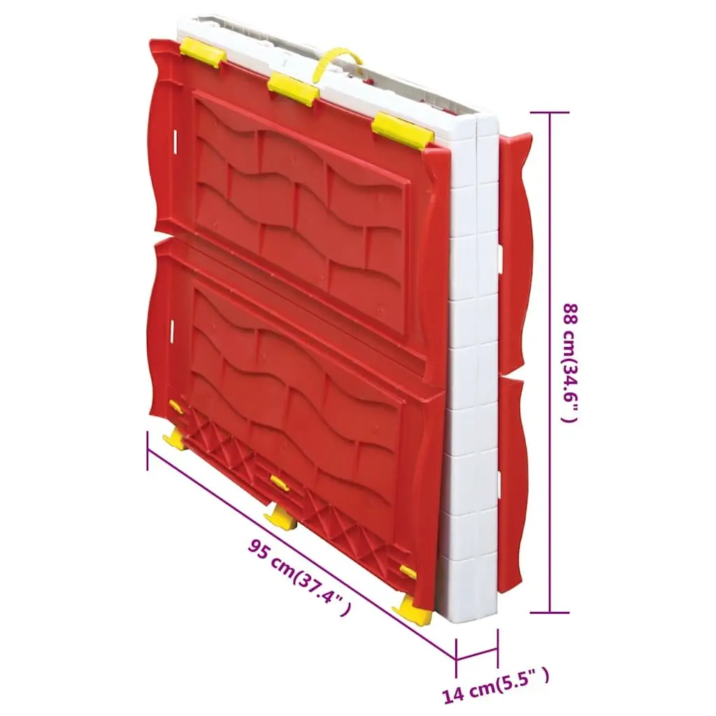 Kids Foldable Playhouse Cottage Portable Play Centre Multicolour Door Windows