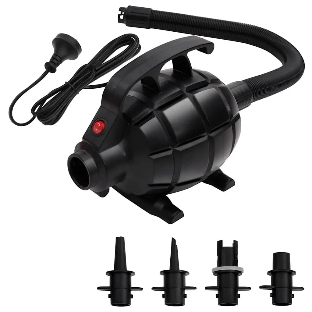 Electric Air Pump Black Compact Inflator Deflator for Yoga Mats SUP Boards Inflatables