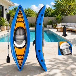 Compact and Portable Inflatable Kayak for One