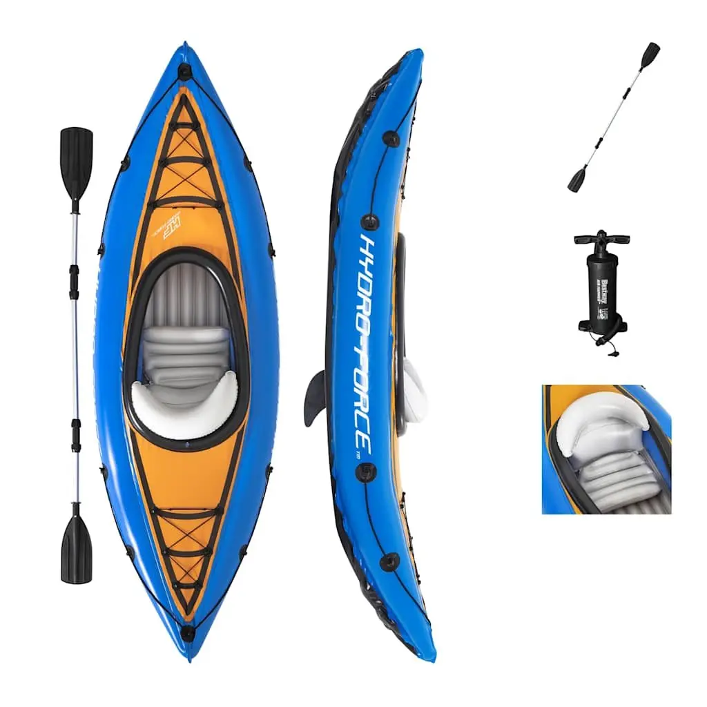 1 Person Inflatable Kayak Recreational Sit-On-Top Kayak Lake River Fishing