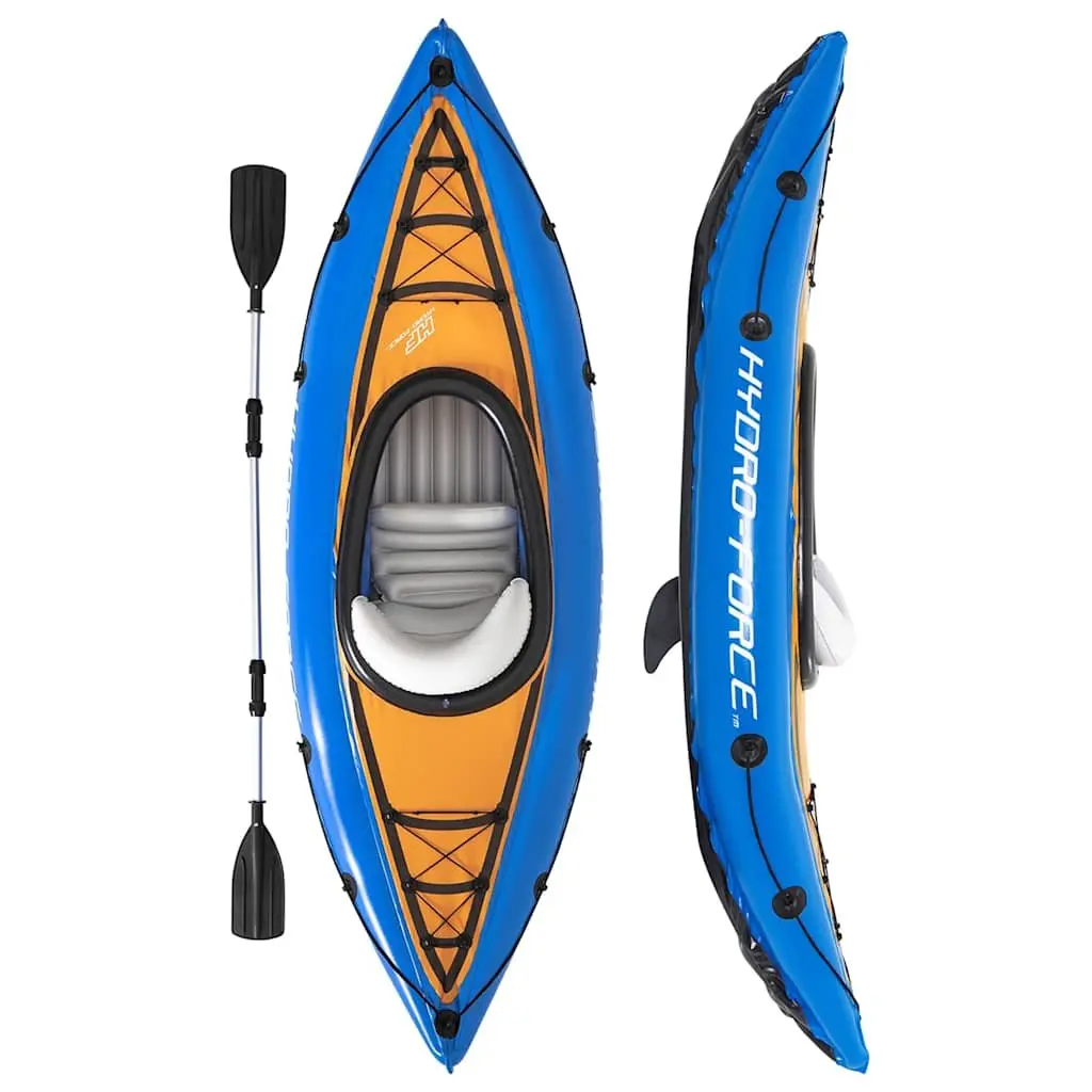 1 Person Inflatable Kayak Recreational Sit-On-Top Kayak Lake River Fishing